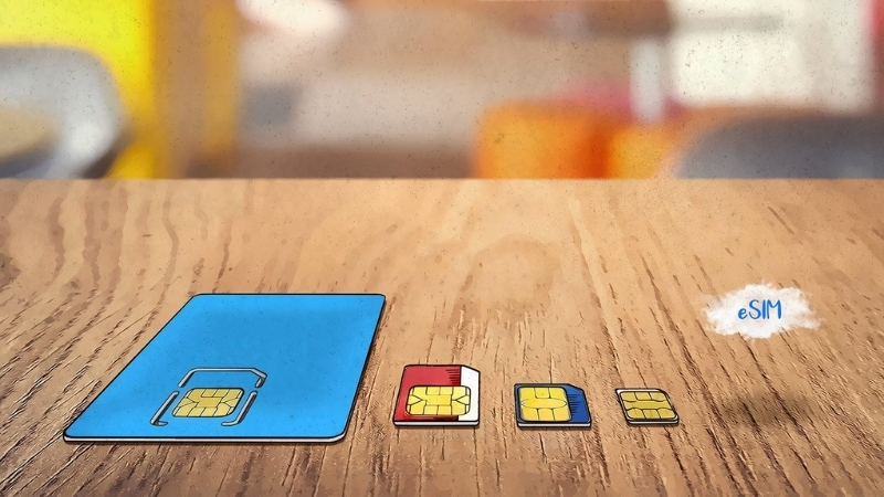 So sánh SIM thường, Micro SIM, Nano SIM, eSIM